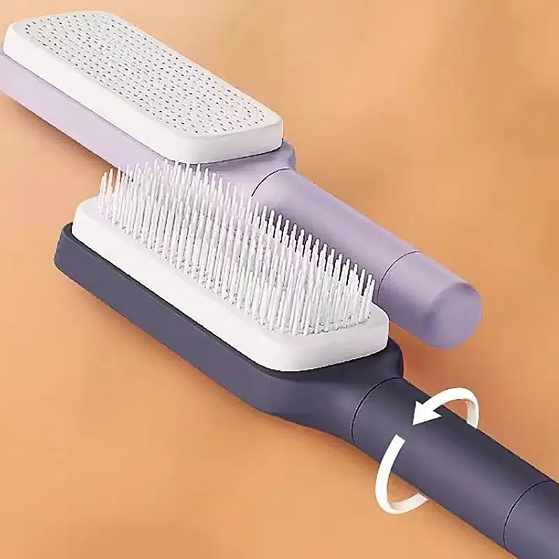 kf-Sfc8d77fb16c64a0cb9ff3eb254360459I-Self-Books-Brosse-Cheveux-pour-Femme-Peigne-de-nergie-du-Cuir-oral-elu-Anti-Perte-de Brosse auto nettoyante
